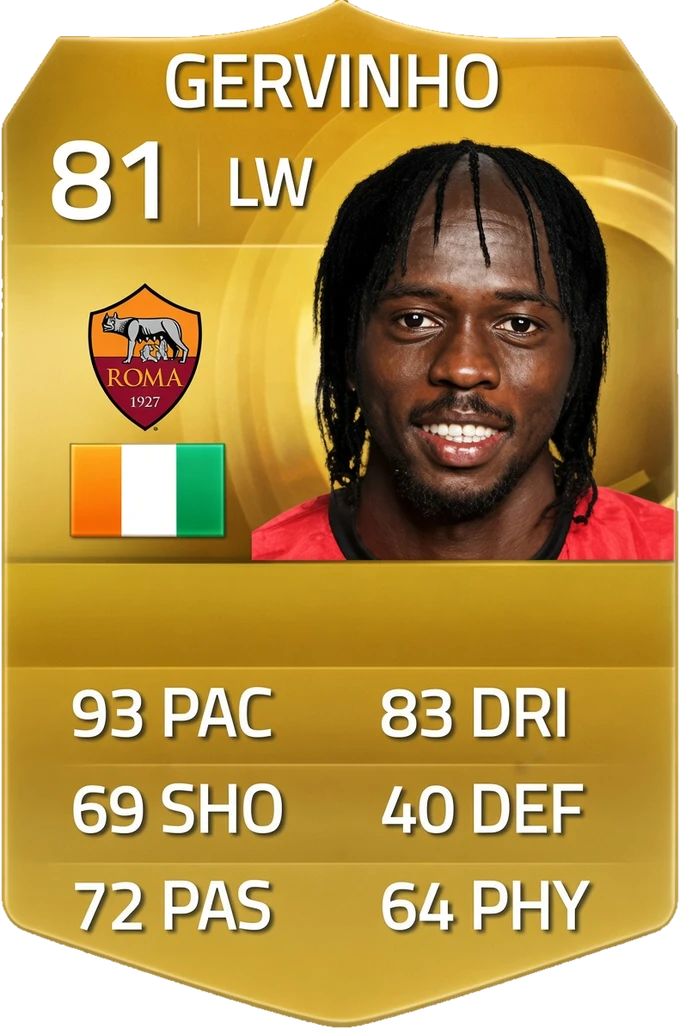 Karta FIFA 15: Gervinho, 81 LW, AS Roma
